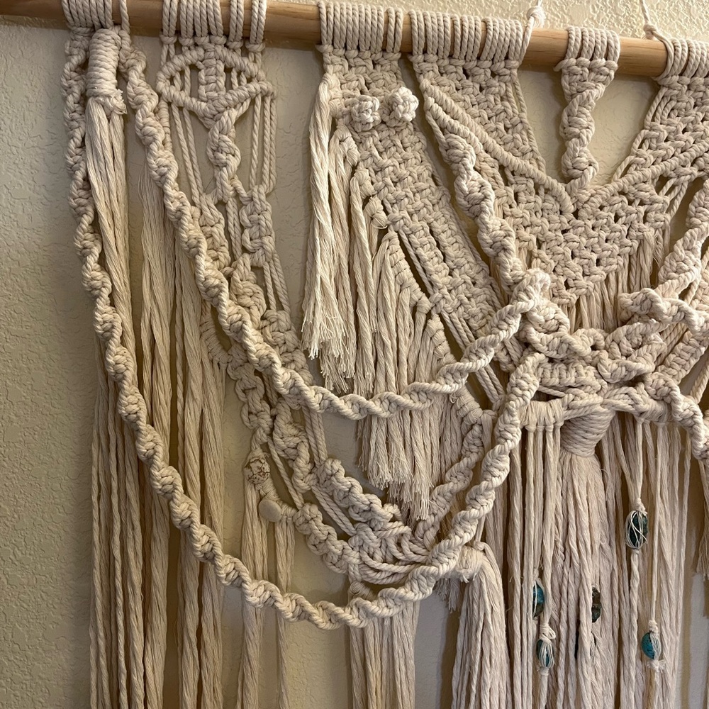 Handcrafted Macramé Wall Hanging in Cream